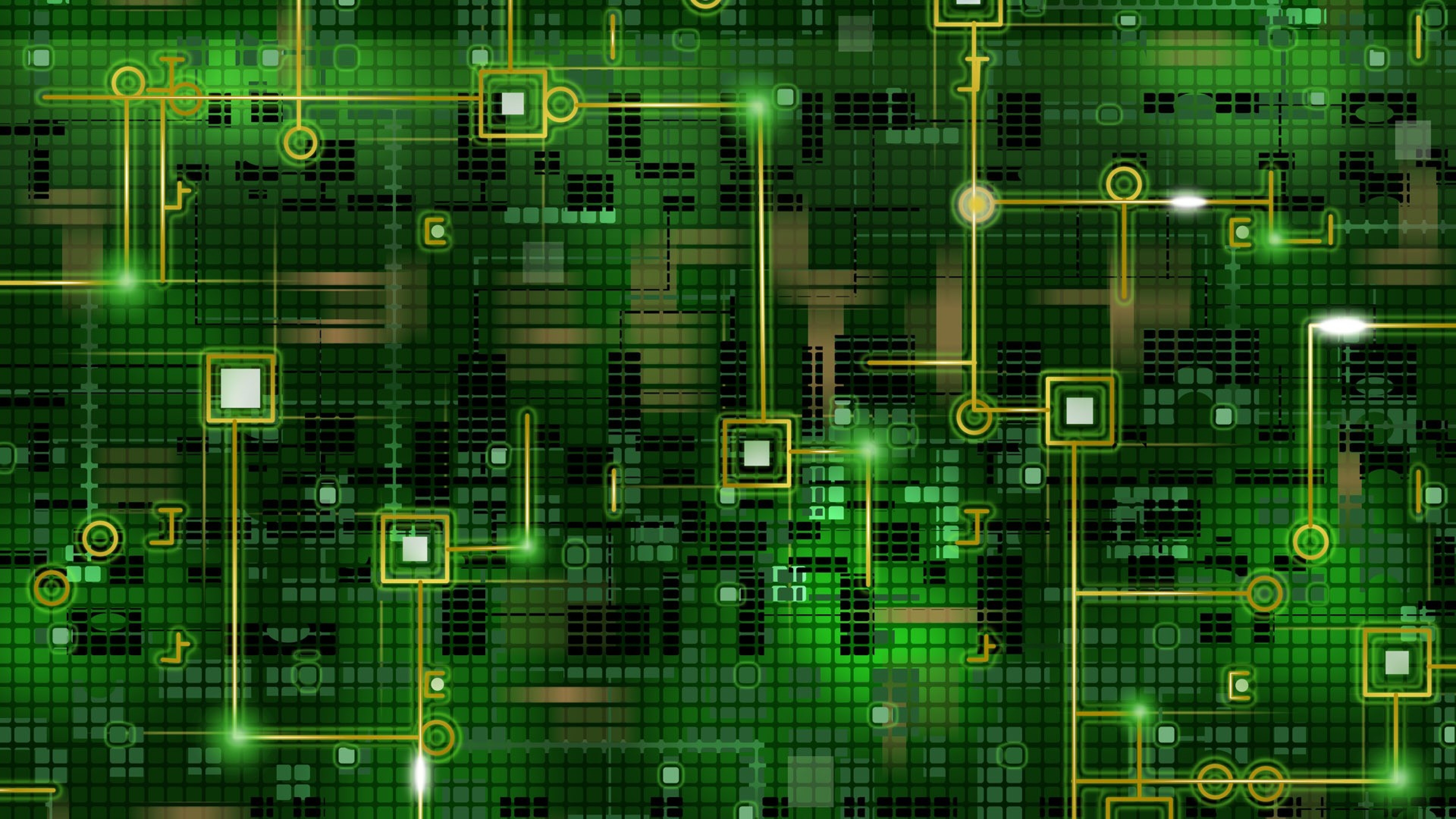 Background Black Green Line Circuit Wallpaper 4k Ultra