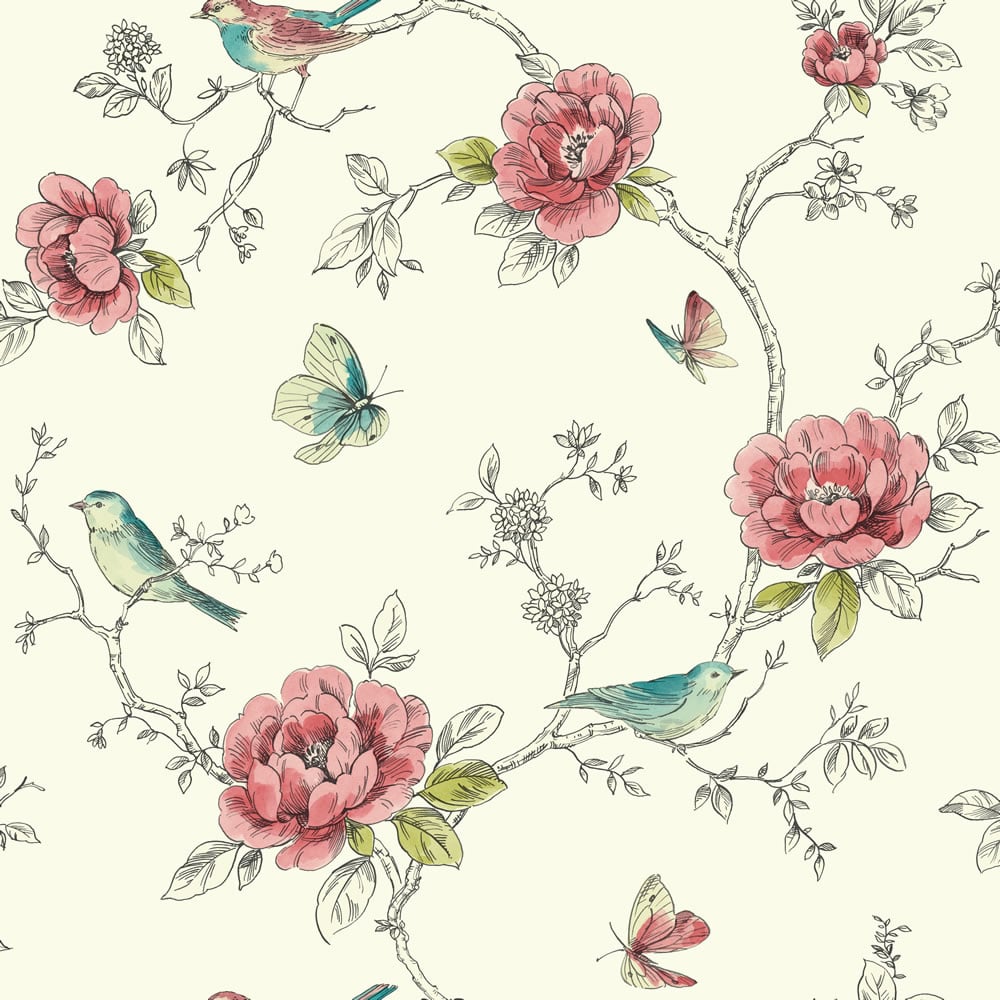 Arthouse Adorn Red and Teal Wallpaper at wilkocom