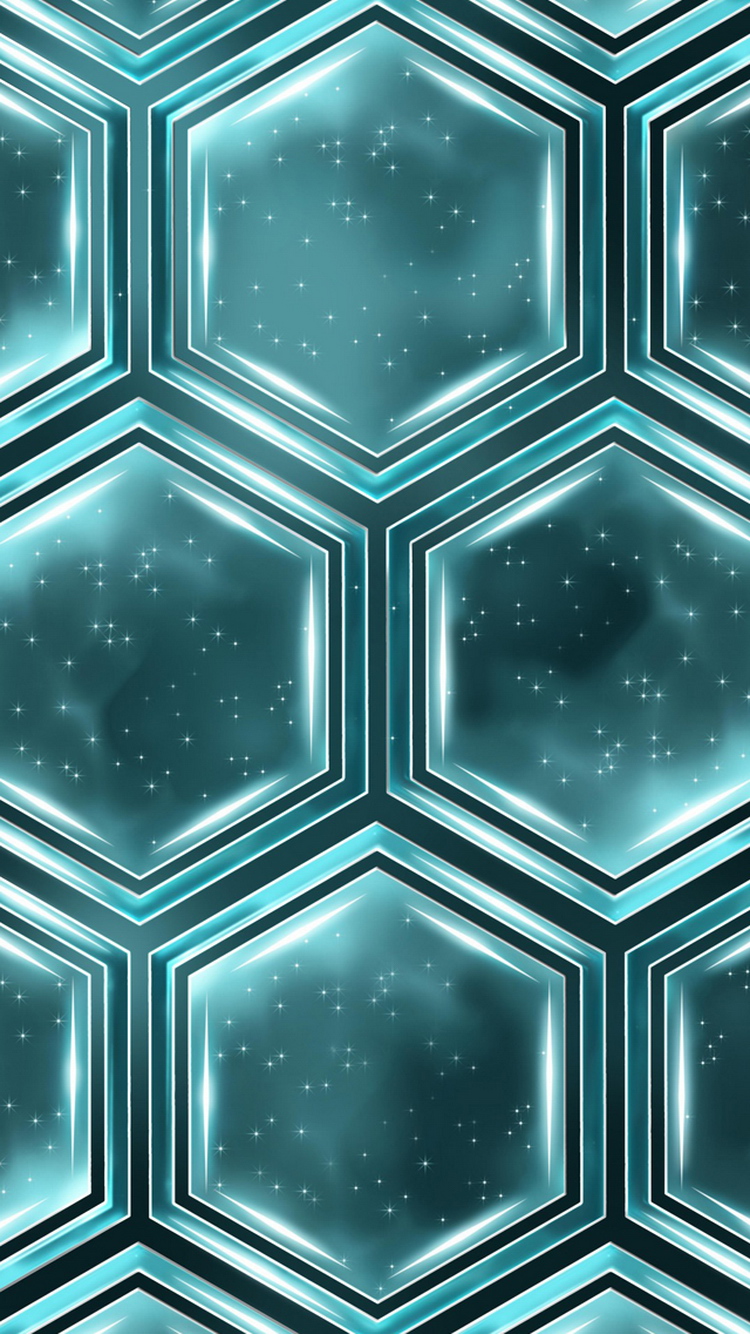 Hexagon Light Efficiency iPhone Wallpaper