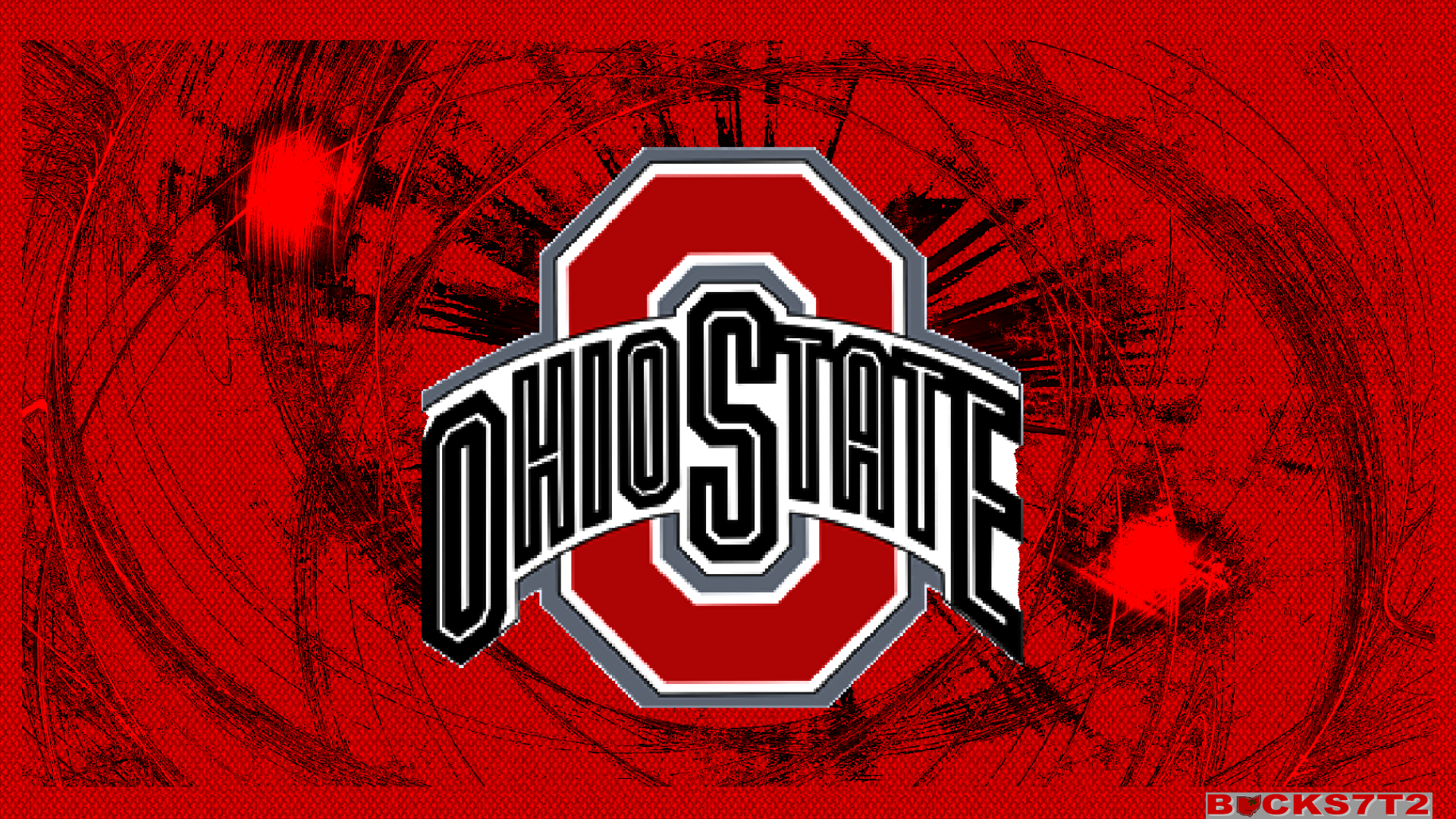Red Block O Ohio State University Basketball