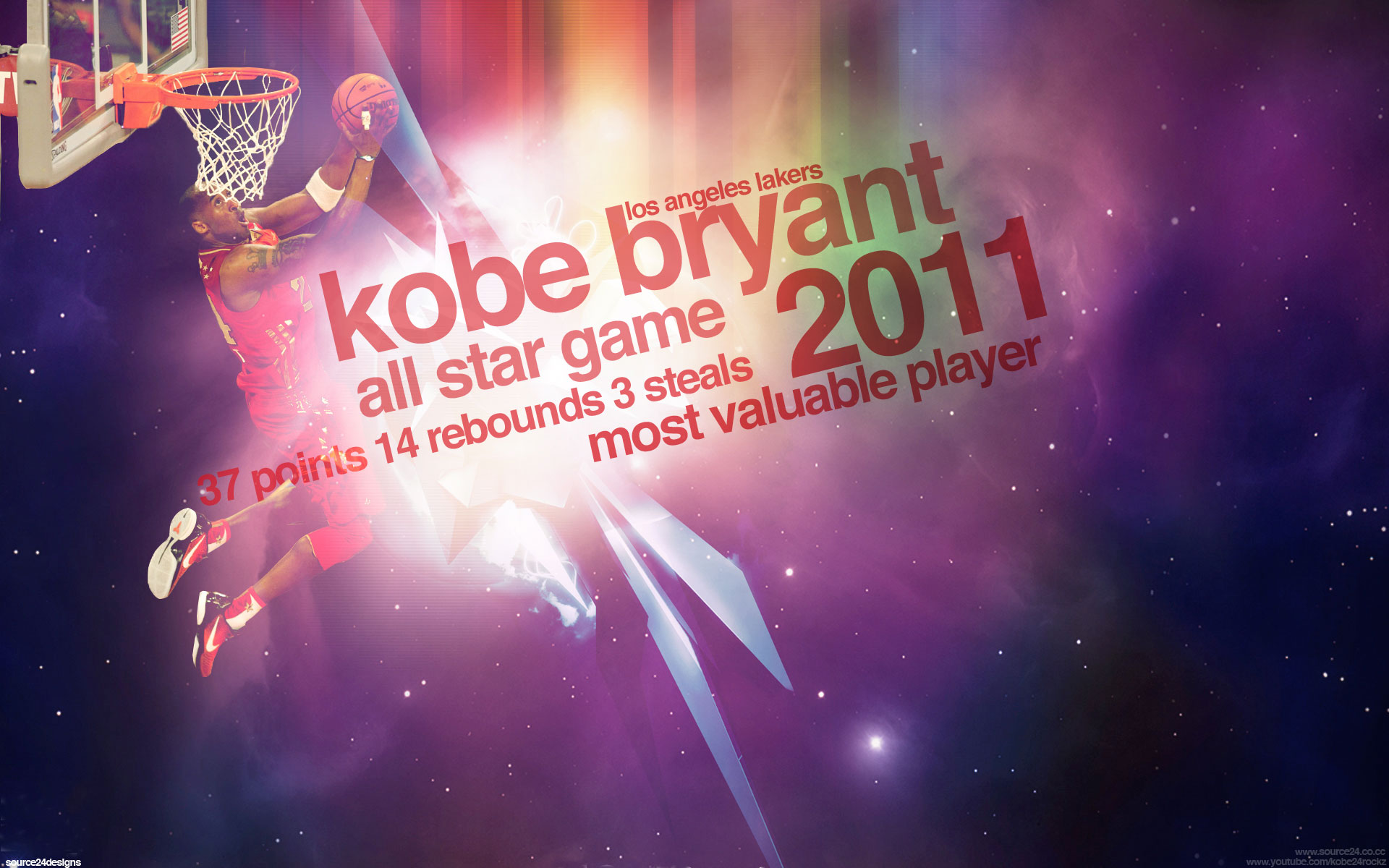 Kobe Bryant Nba All Star Mvp Widescreen Wallpaper