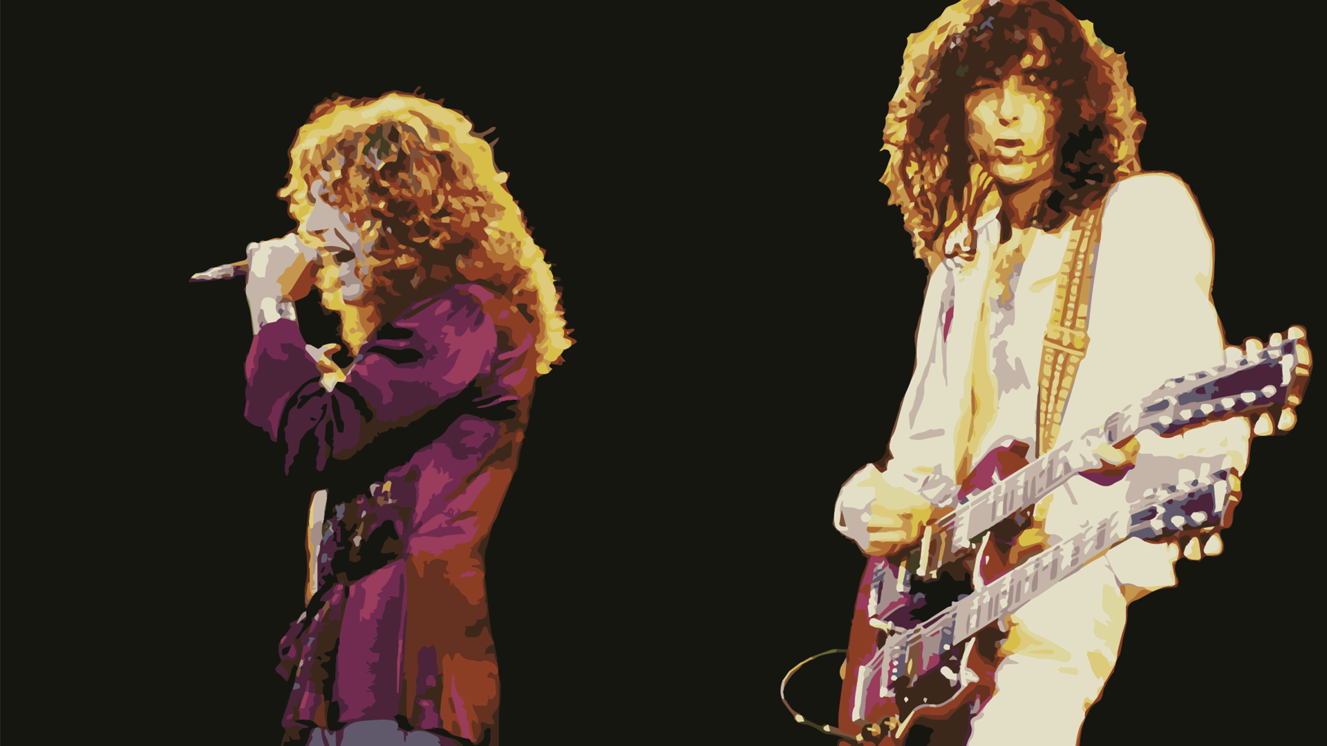 Led Zeppelin Painted Puter Wallpaper Desktop Background