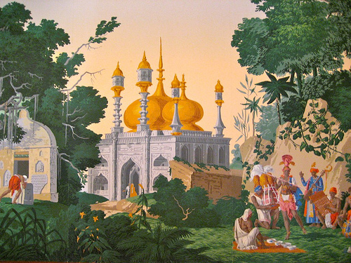 French Scenic Wallpaper Depicting India At The Imperial A Colonial