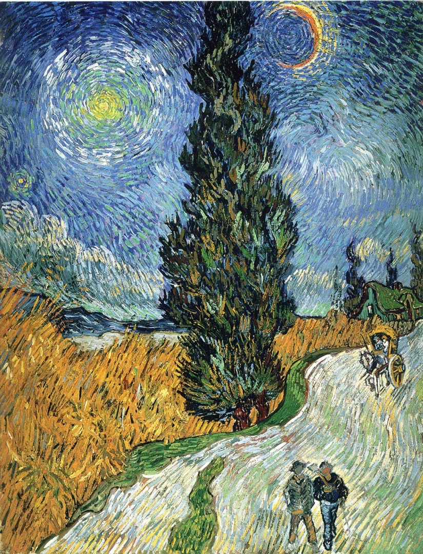 Cypress Against A Starry Sky Vincent Van Gogh Wallpaper Image