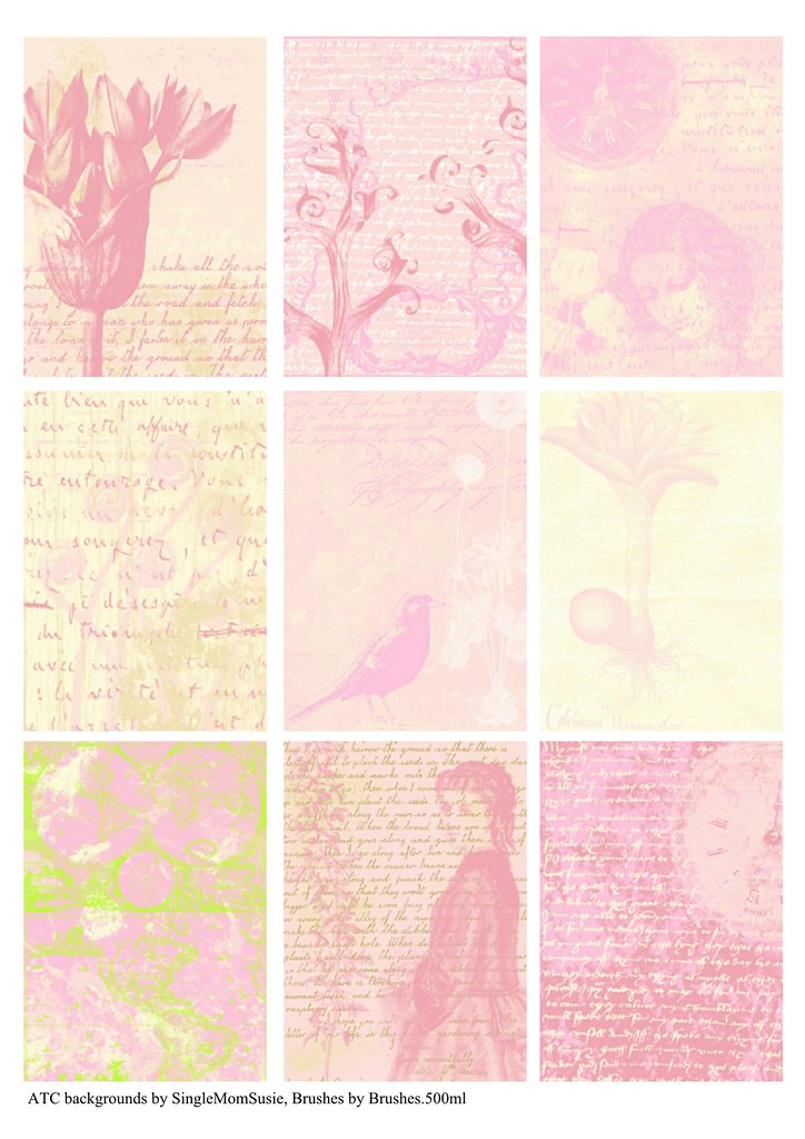 Pink Collection Atc Background A4 Background