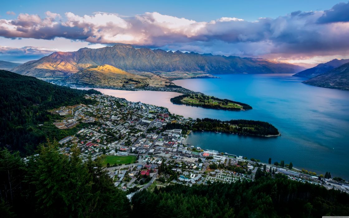 Queenstown From The Air Wallpaper