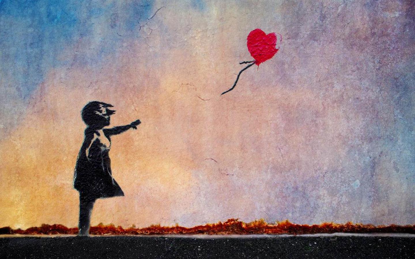 Banksy Heart High Quality And Resolution Wallpaper On