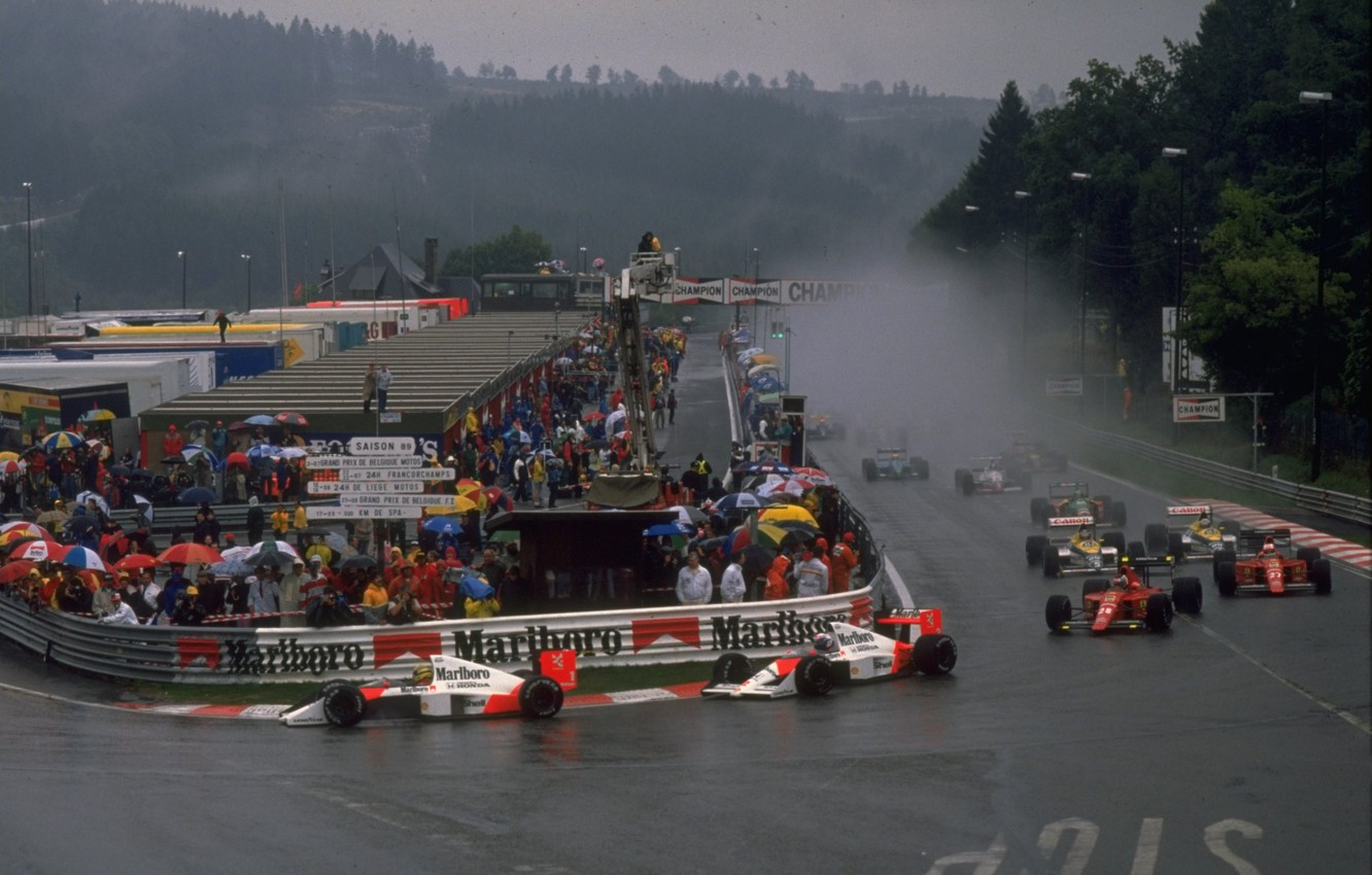 Wallpaper Ayrton Senna Season Alain Prost Gp Belgian