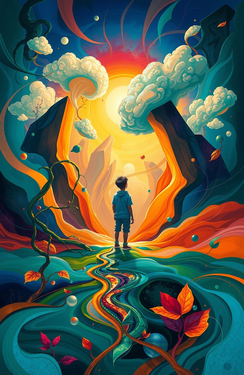 Abostrak Alone Boy Wallpaper