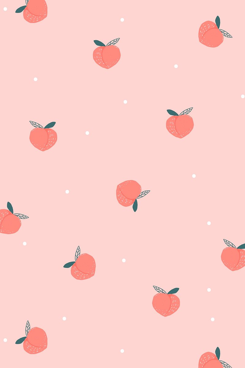 Cute Peach Pattern Wallpaper