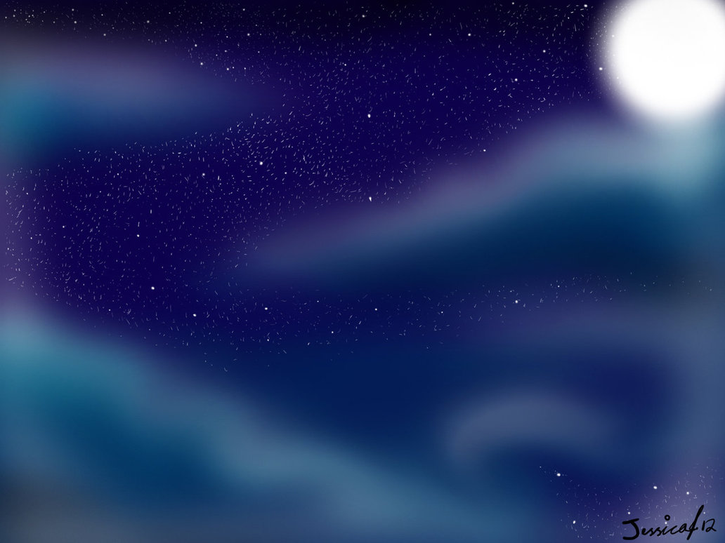 Starry Night Sky Background By Cynder18