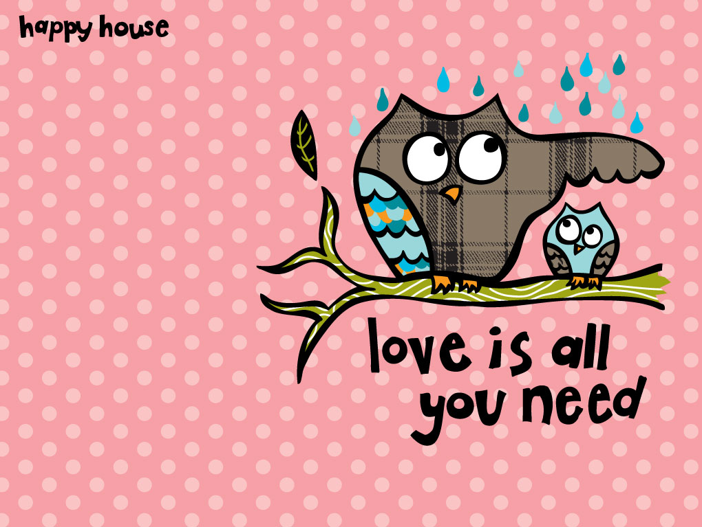 Cool Owl Background Happy House Wallpaper