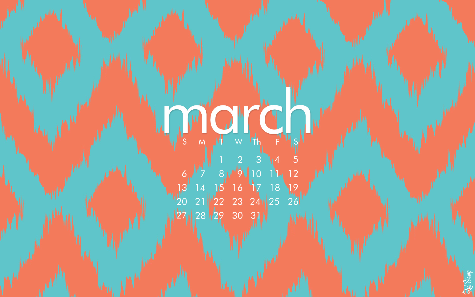 Calendar Desktop Wallpaper Image March Smart Redstamp