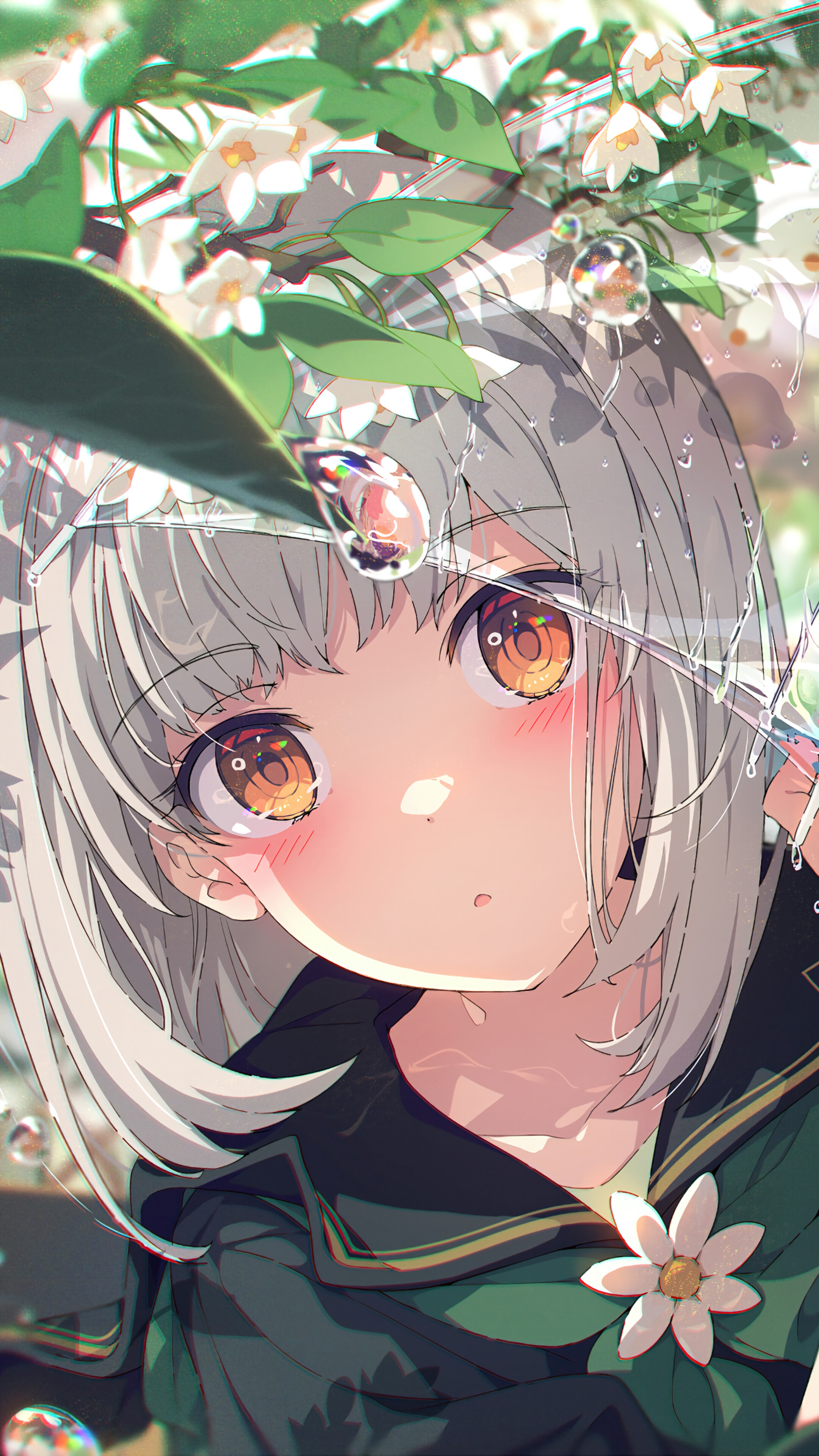 Cute Anime Girl Blushing 4k Wallpaper iPhone HD Phone