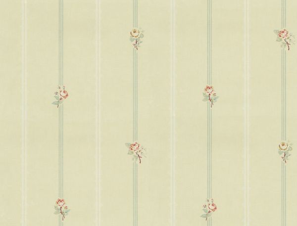 Stripe Natural Waverly Fabrics Wallpaper