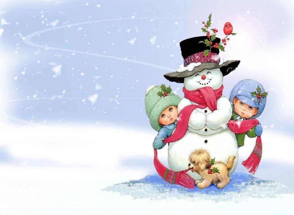 Christmas Snowman Wallpaper