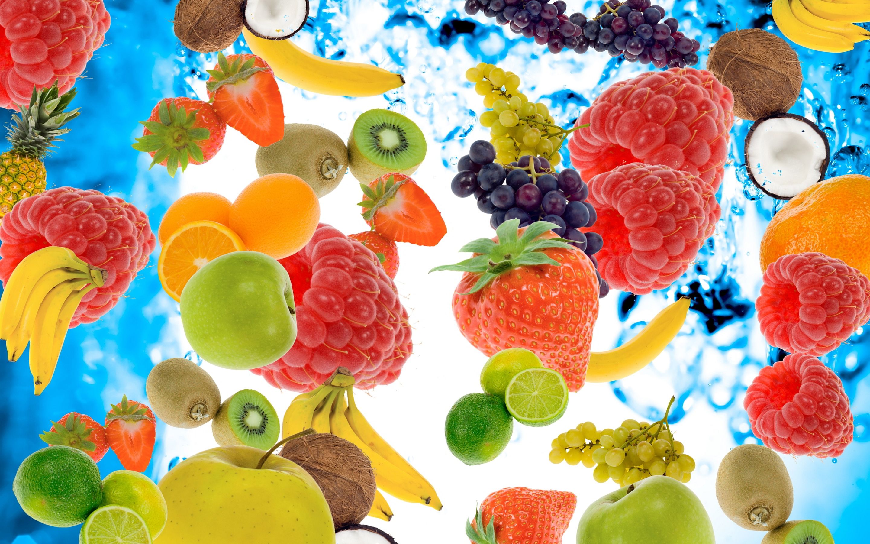 Fruit Wallpaper Raspberry Kiwi