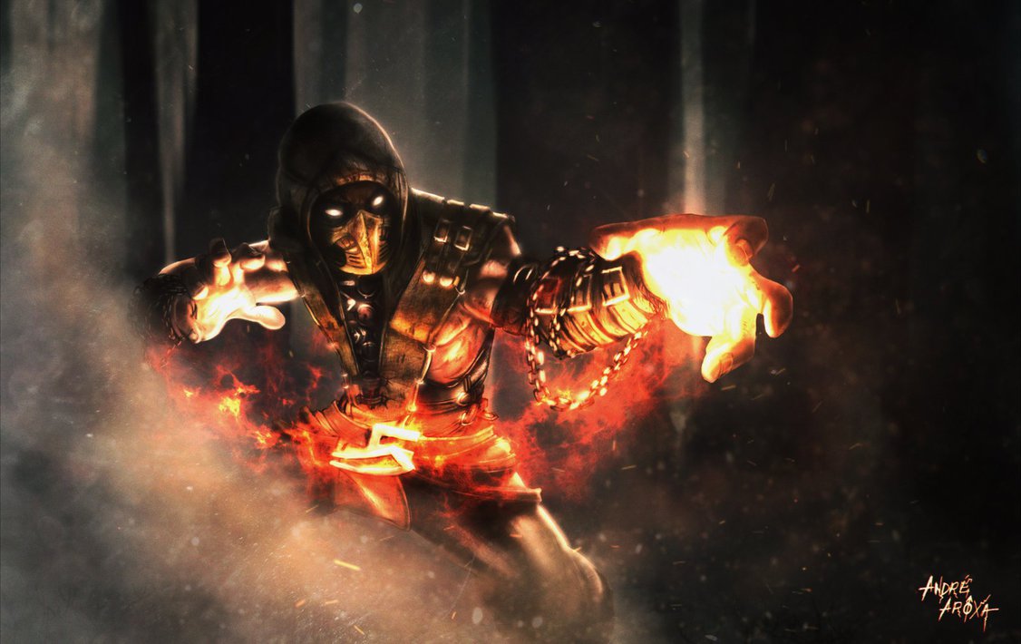 Scorpion Mortal Kombat X Get Over Here By Andrearoxa On