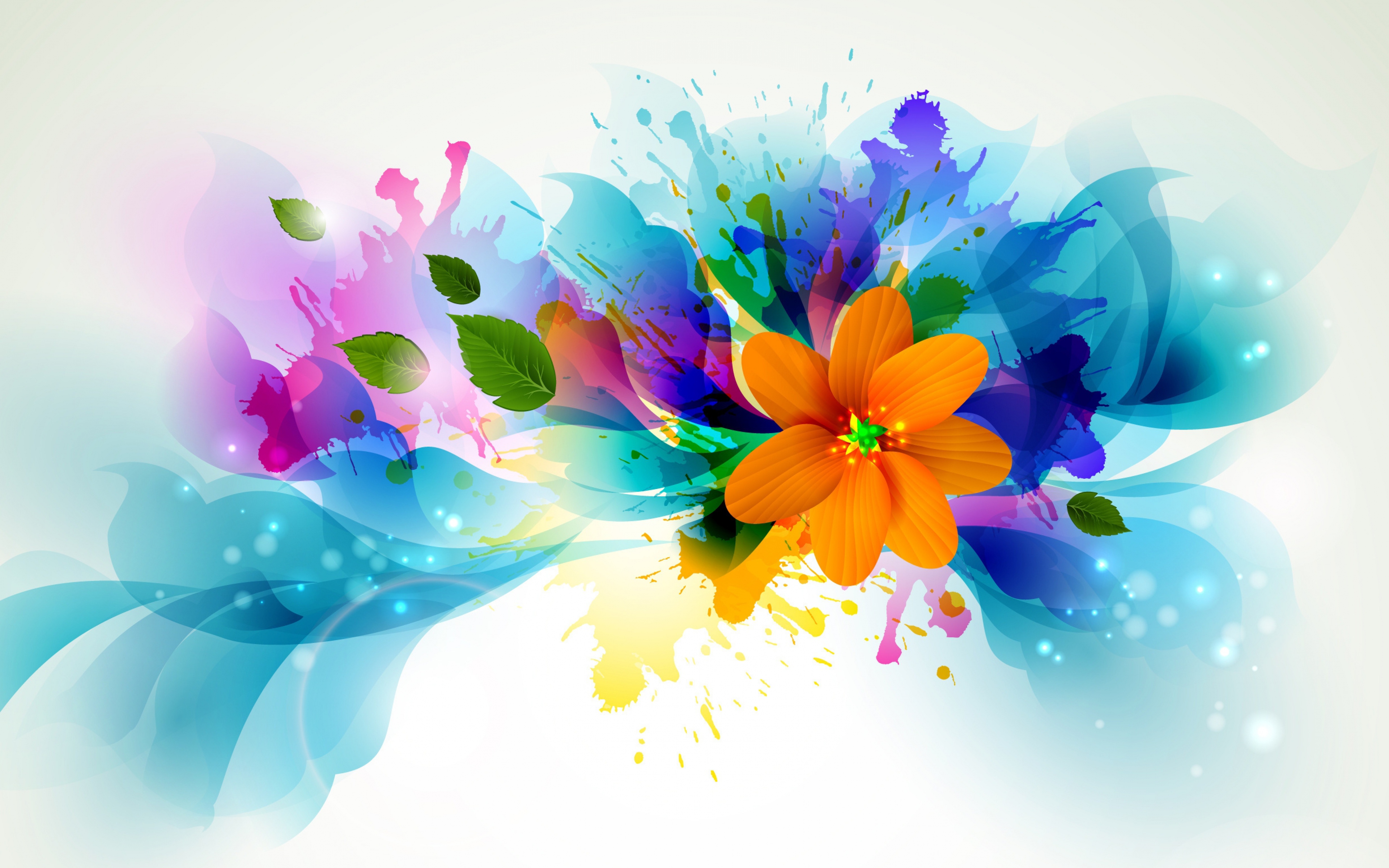 Wallpaper Flower Vector Petals Paint Ultra HD 4k