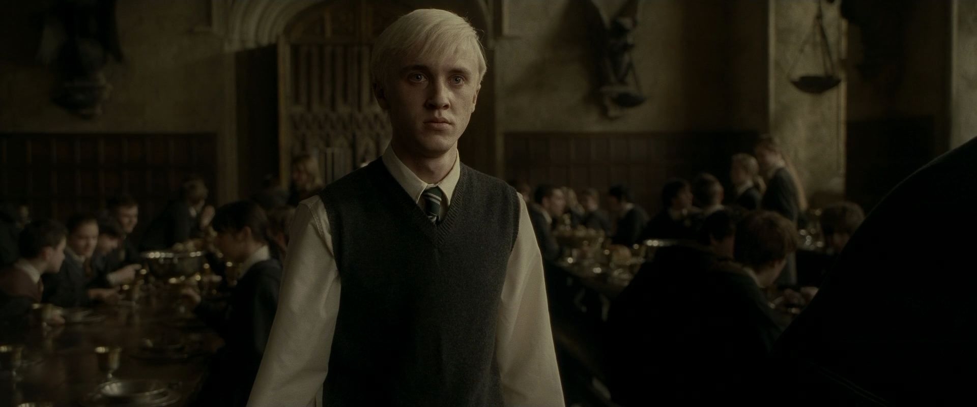 White Hair Draco Malfoy Is Wearing Green School Dress HD Draco Malfoy  Wallpapers  HD Wallpapers  ID 47647