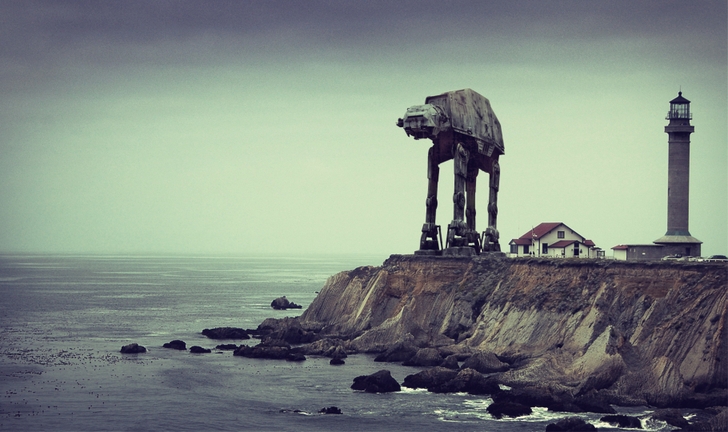 Star Wars Lighthouses Atat Wallpaper High Quality