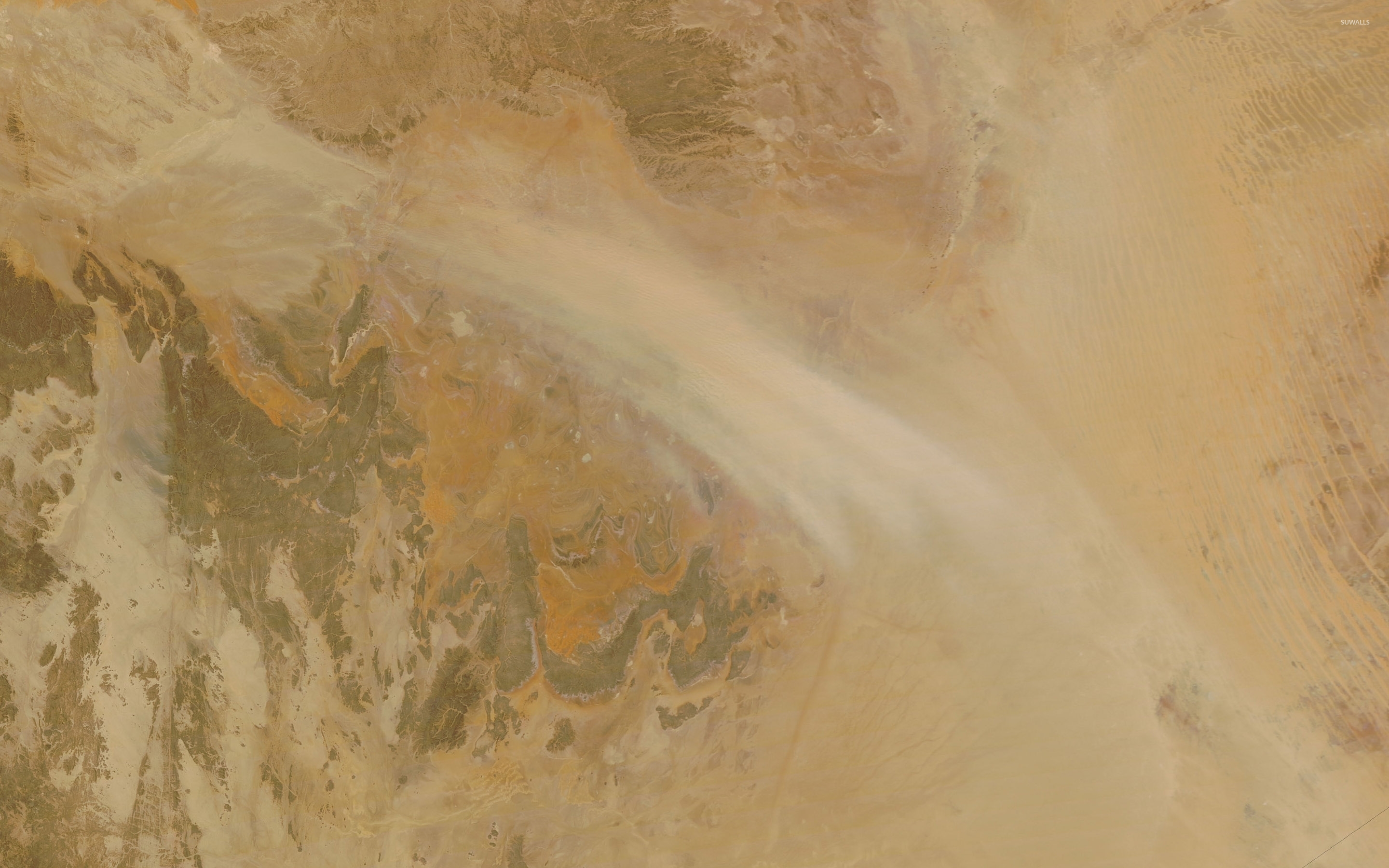 Algeria From Satellite Wallpaper Space