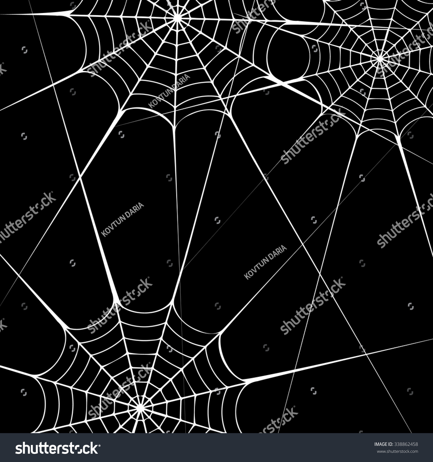 Spider Vector Halloween Illustration Black Design Stock