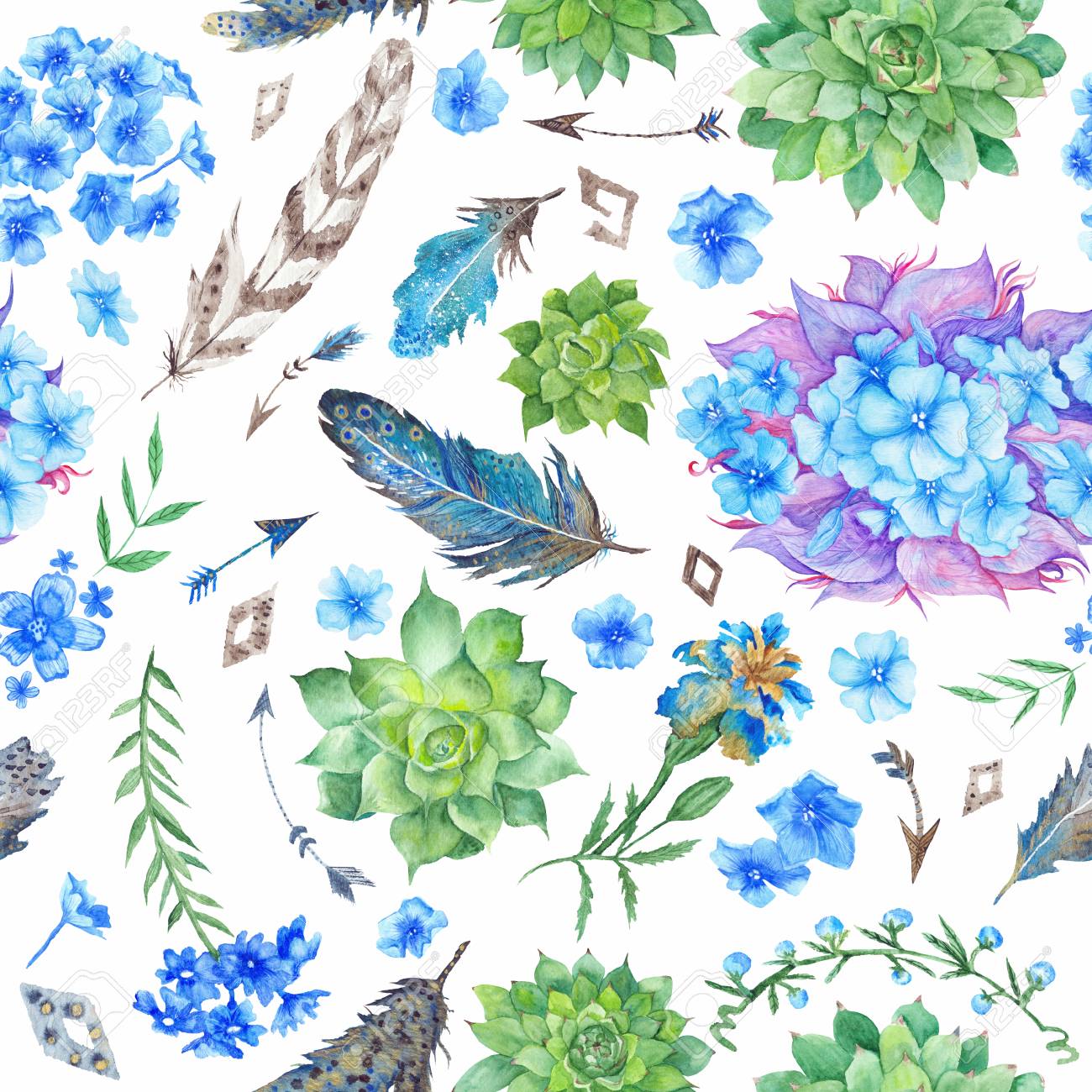 Forest Boho Style Illustration For Wallpaper Textile Event