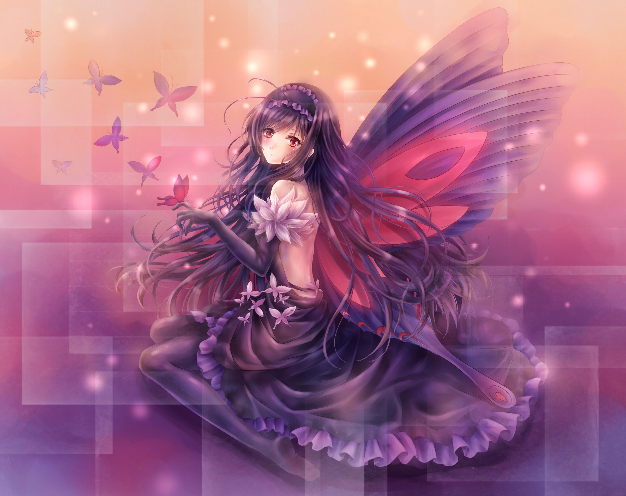 Butterfly Fairy Wallpaper Accel World Art Girl Angel