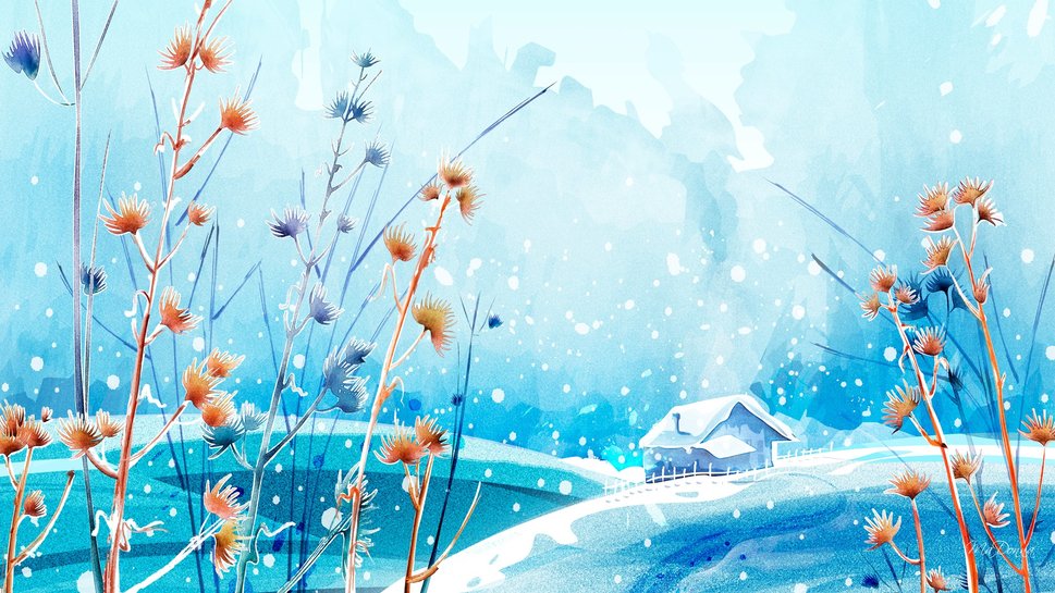 Winter Wonderland Cottage wallpaper   ForWallpapercom