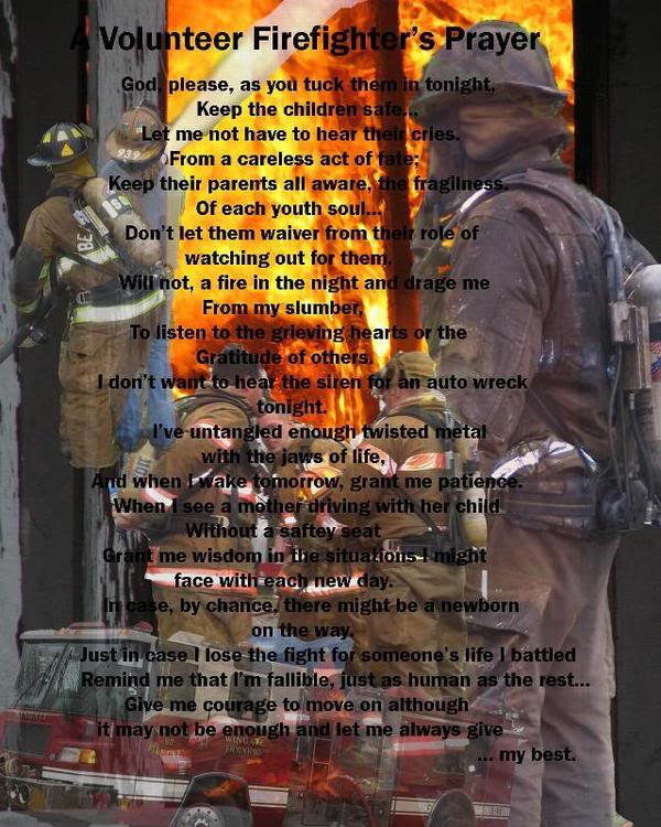 Volunteer Firefighter Prayer Image