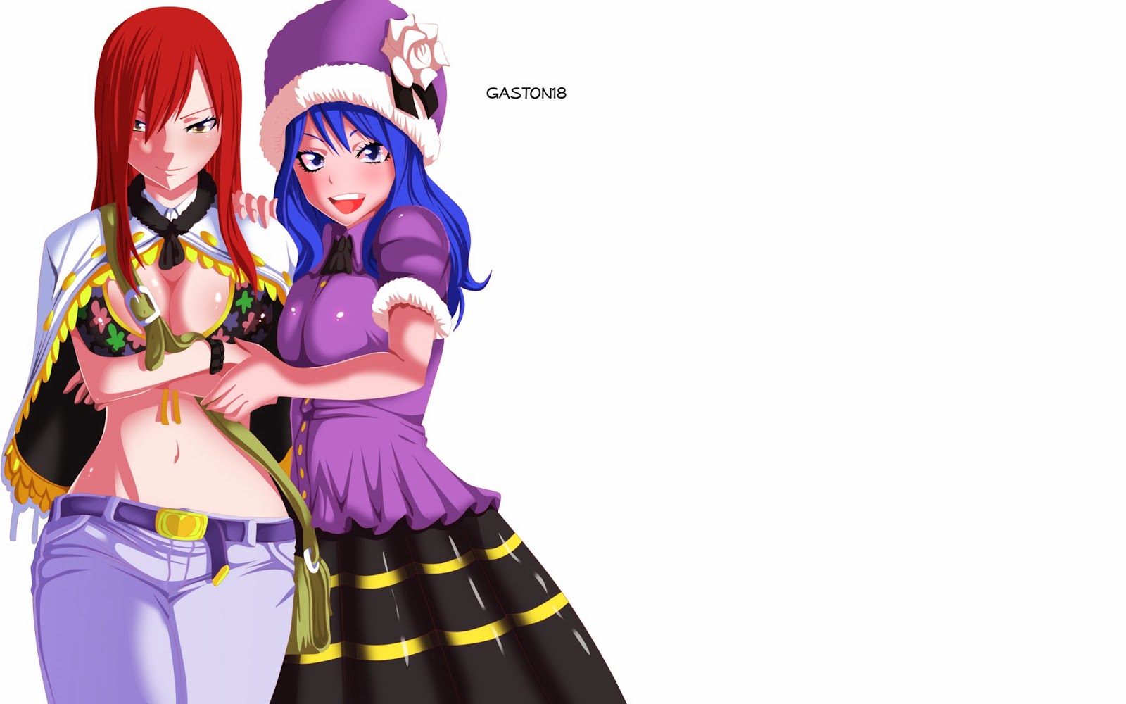 Girls Juvia Lockser Erza Scarlet Anime Fairy Tail HD Wallpaper Z07