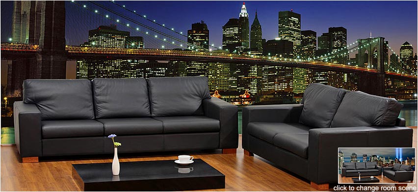 Skyline At Night Wallpaper Mural Click Image To Change Room Scene
