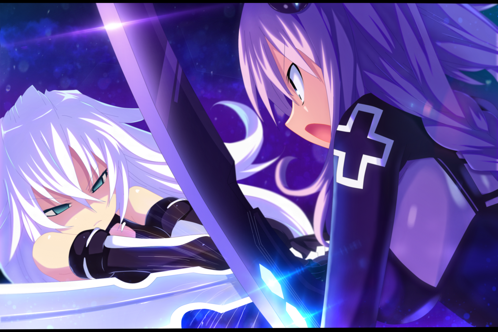 Purple Heart And Black Mission Coloring By Planeptune On