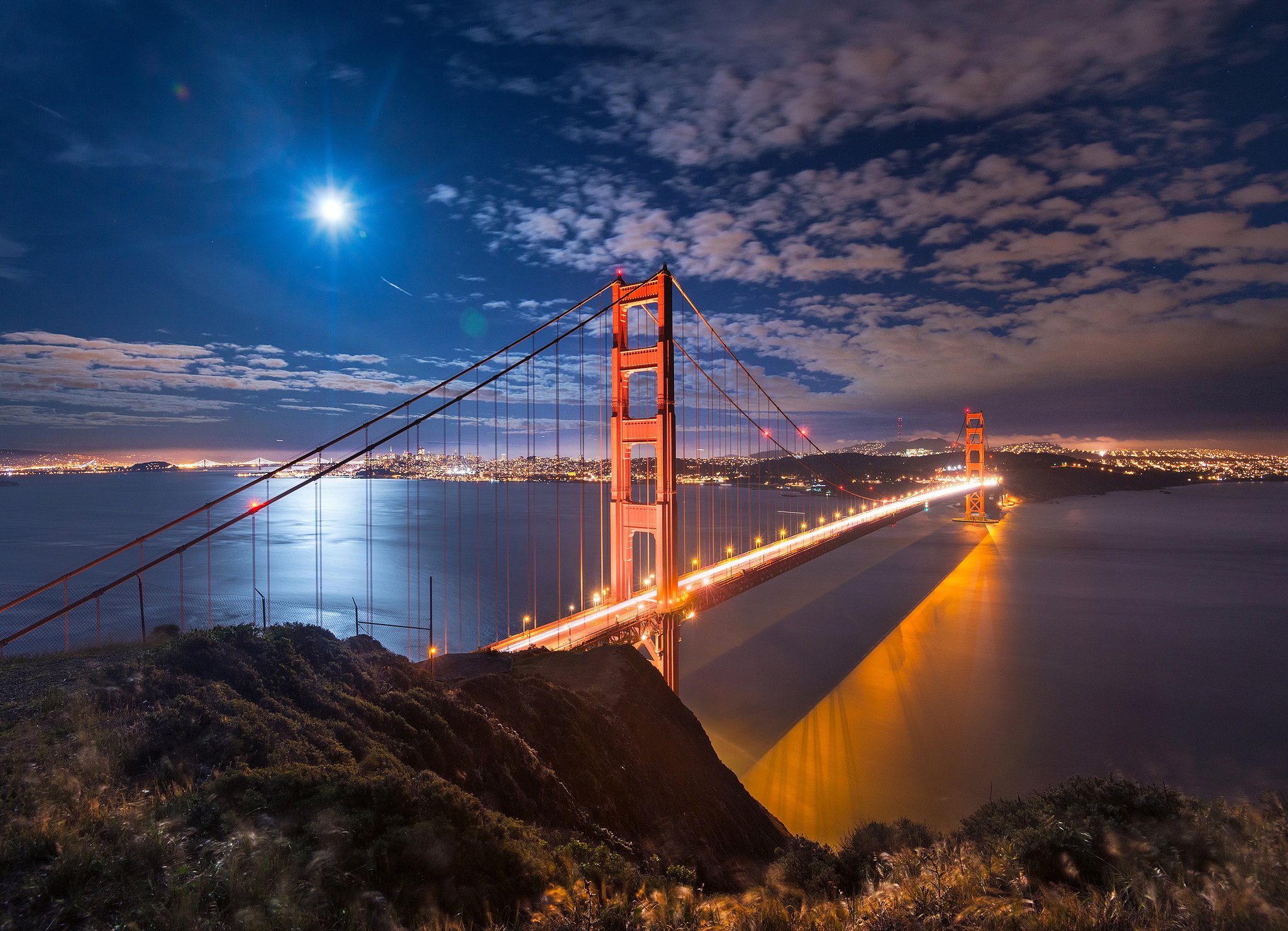 Wallpaper Golden Gate bridge USA California city San