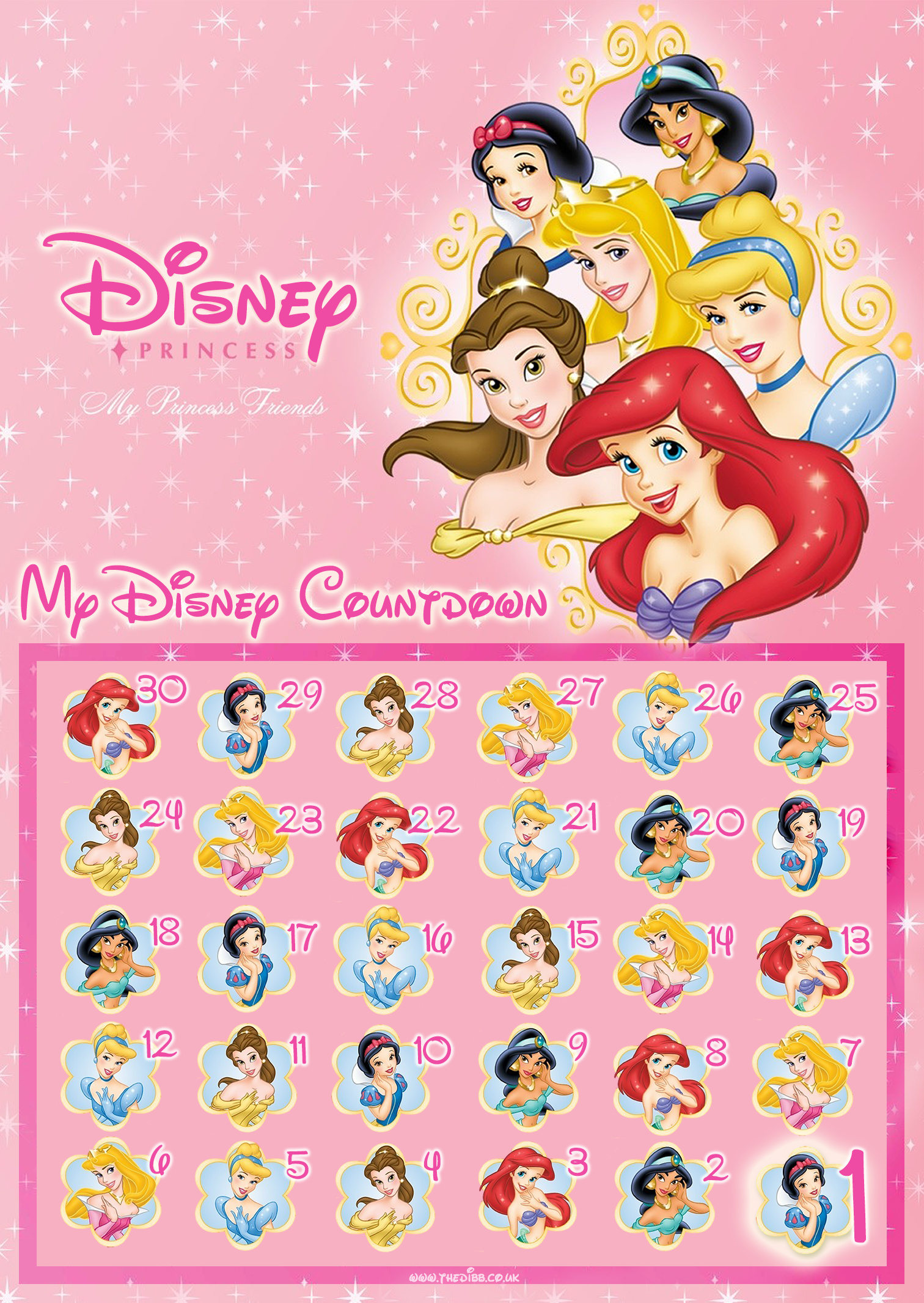 Day Disney Countdown Calendar S