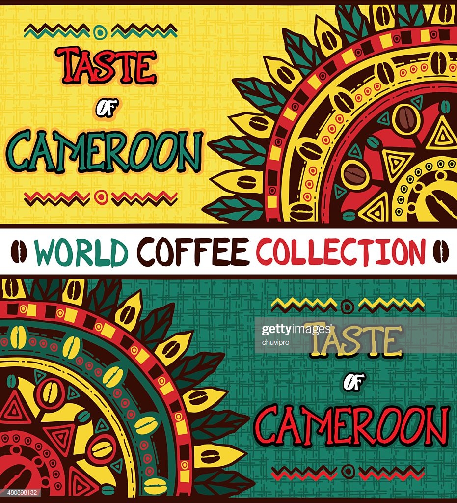 Coffee Background Taste Of Cameroon Hand Drawn Design Elements