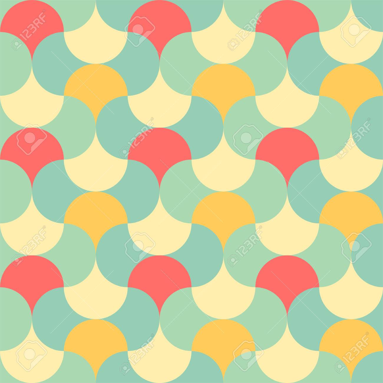 Abstract Pastel Color Tone Geometric Patterns Background Graphic