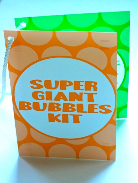 Print The Super Giant Bubbles Kit Label Onto Photo Paper For