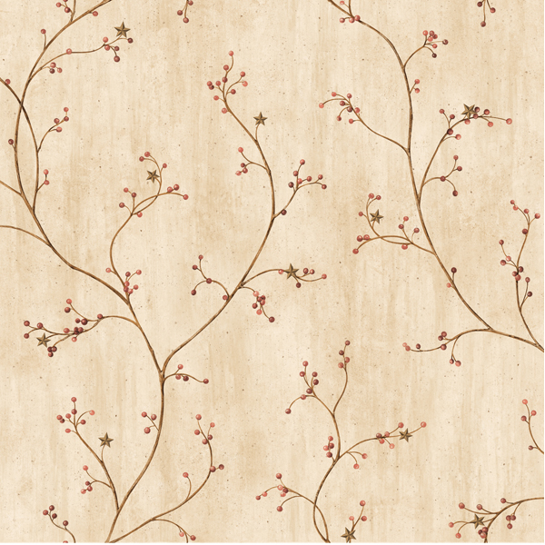 Grey Star Berry Vine Felicia Pure Country Wallpaper By Chesapeake