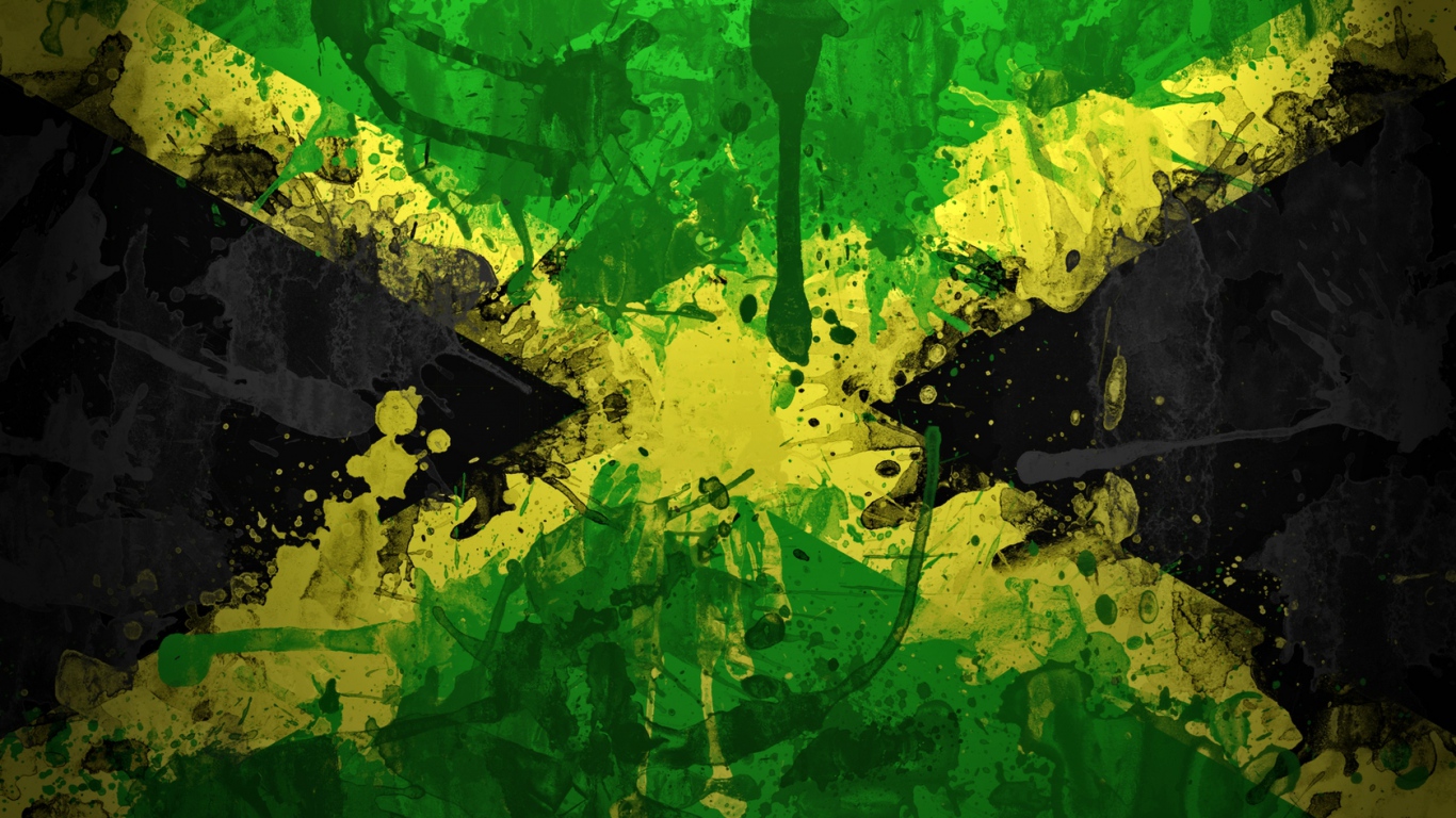 Wallpaper Jamaica Flag Color Symbol Background Texture