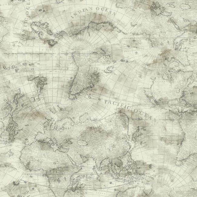 Coastal Map Wallpaper In Beige Design By York Wallcoverings Burke