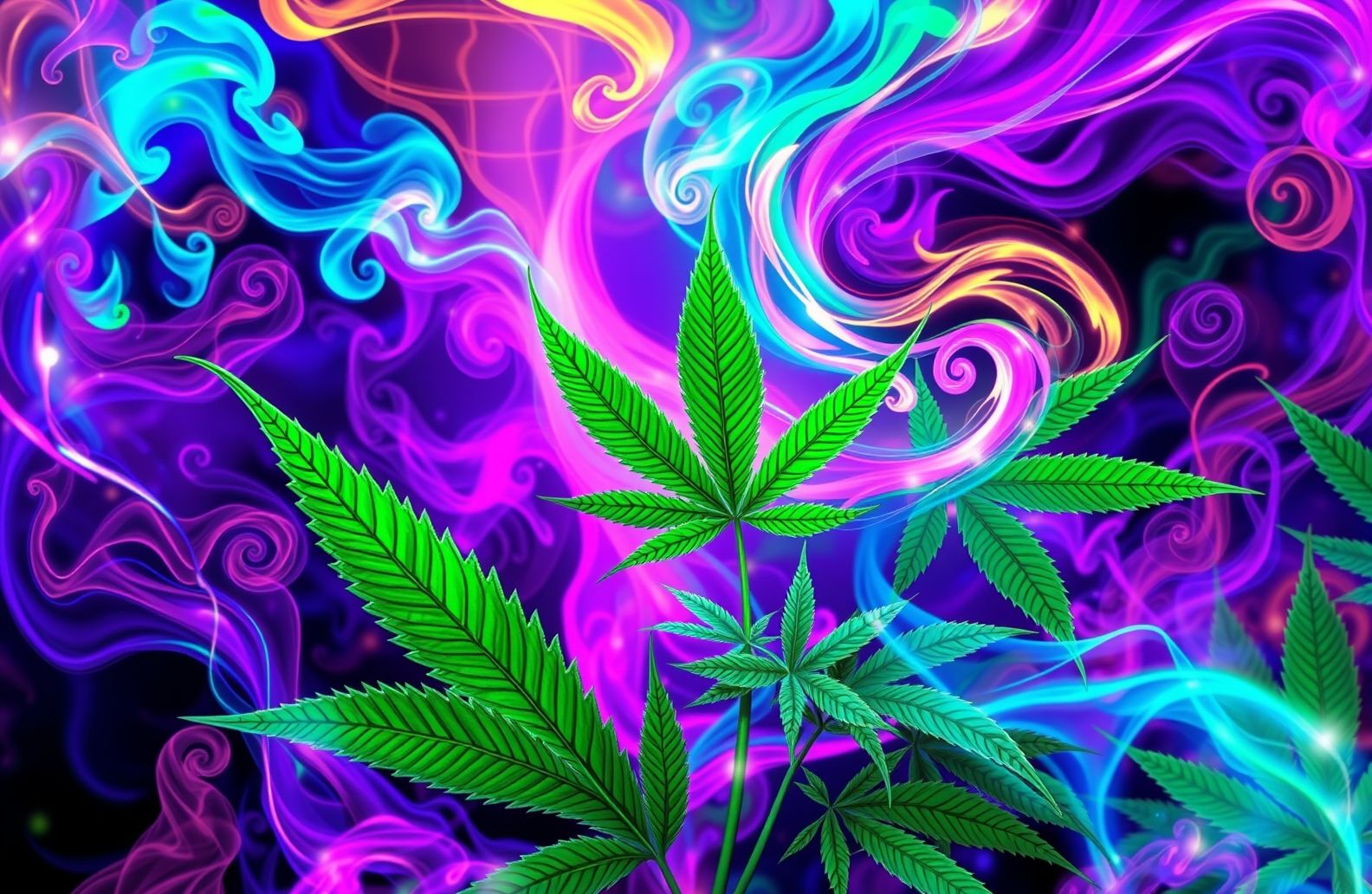 Psychedelic Weed Wallpaper