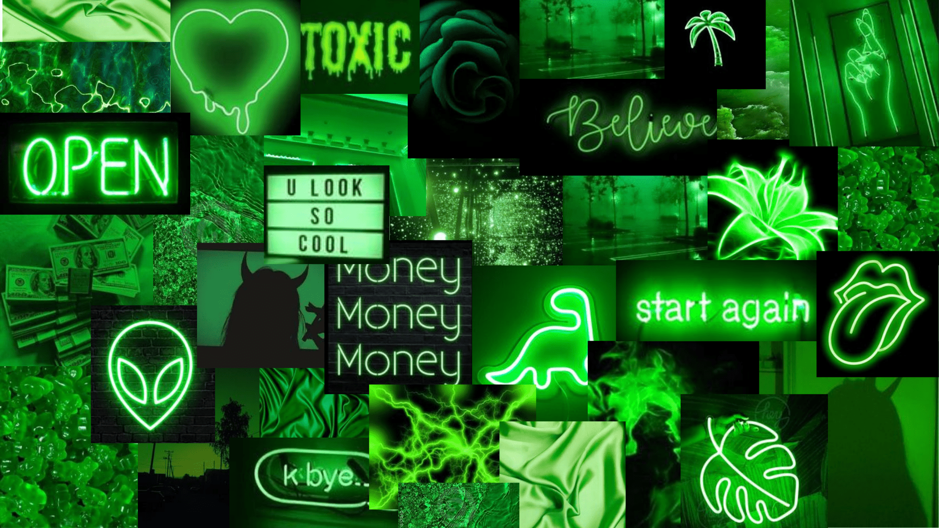 Neon Green Aesthetic Wallpaper By Carstus1