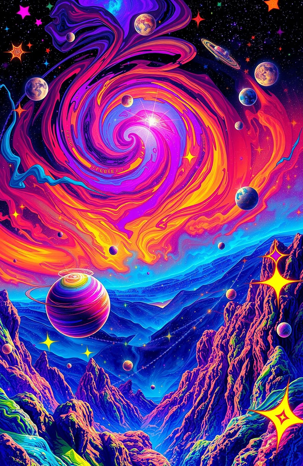 Trippy Space Wallpaper