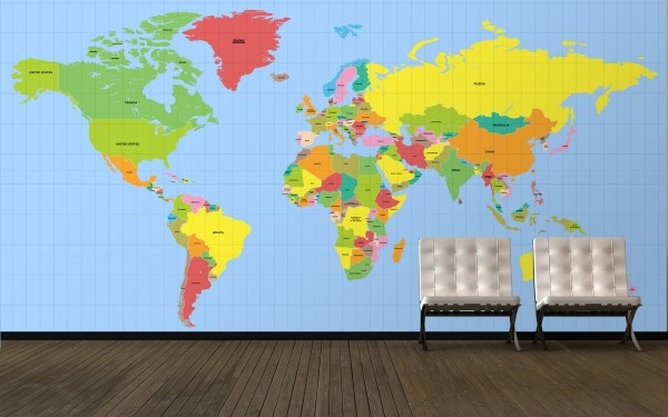 World Map Wallpaper Ideas For My House