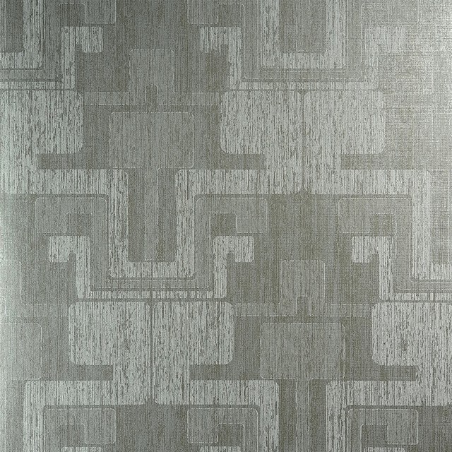 Modern Metallic Geometric Grey and White Wallpaper R3904   Roll 640x640
