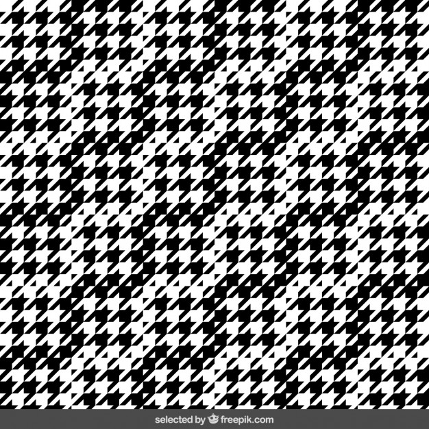 Houndstooth Background In Black And White Colors Vector