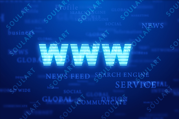 World Wide Web Abbreviation On Blue Background By Soulart2012