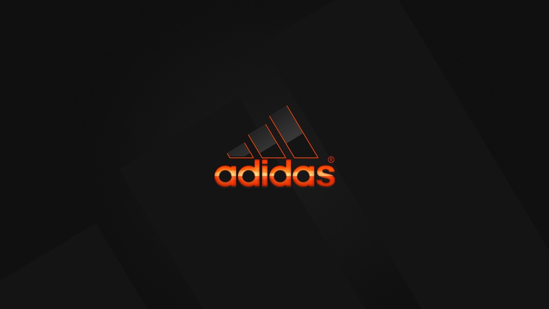 Sleek Adidas Logo on Dark Geometric Background